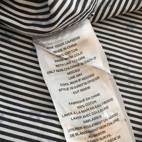 EQUIPMENT Jesper Star Striped Poplin Blouse Top Button Down Shirt X-Small - Picture 15 of 16